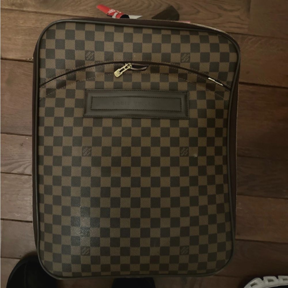 Louis Vuitton Brown Checkered Travel Bag